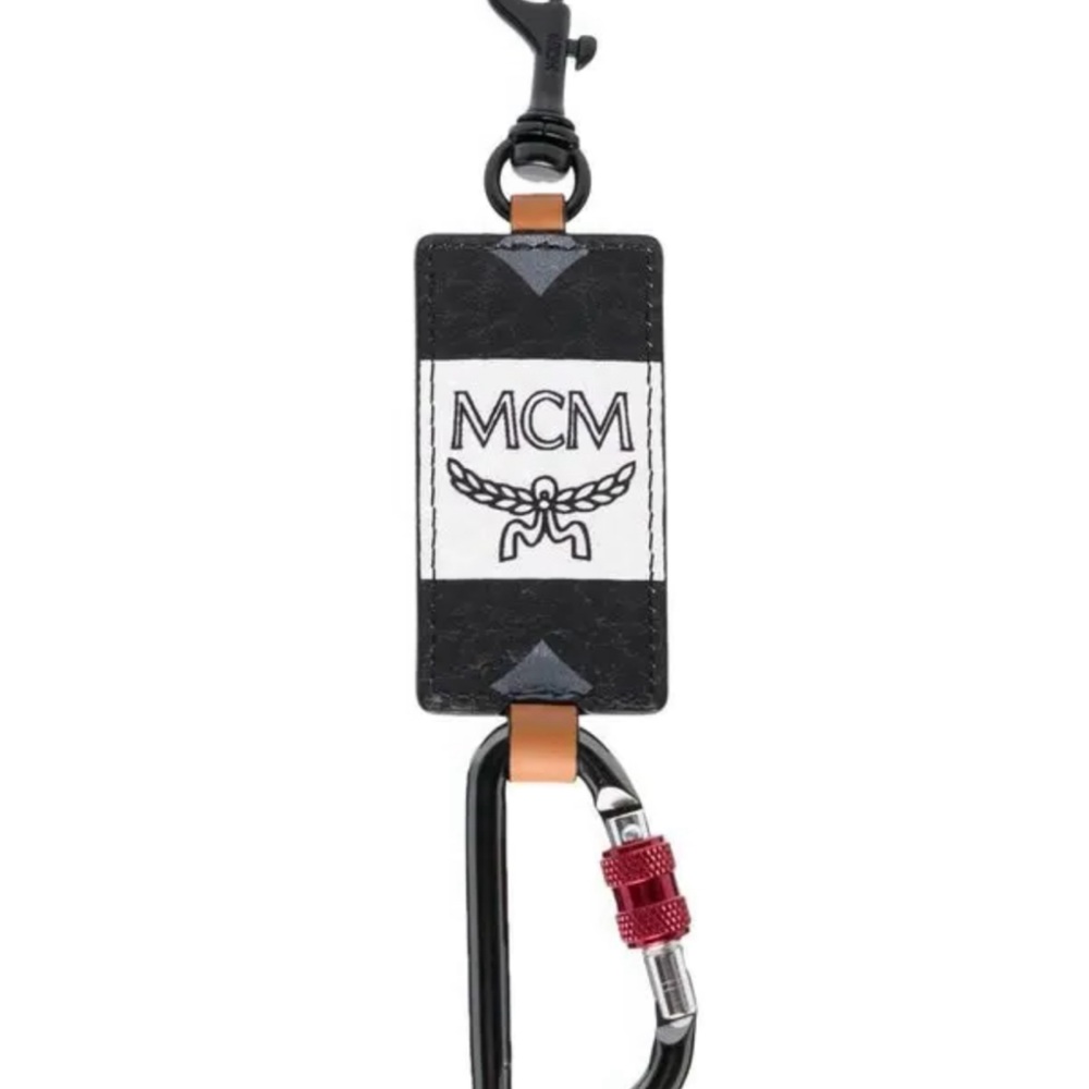 Brand New MCM Leather Mix Gadget Keychain.